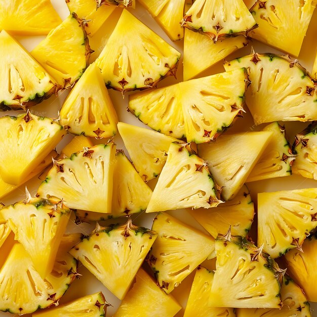 Des tranches d'ananas juteuses et délicieuses