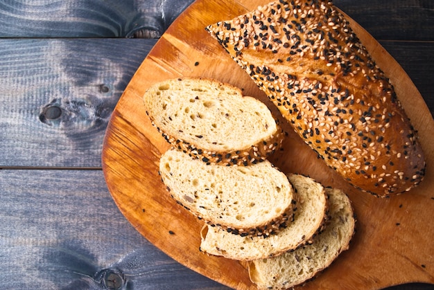 Photo tranches de baguette maison fraîche