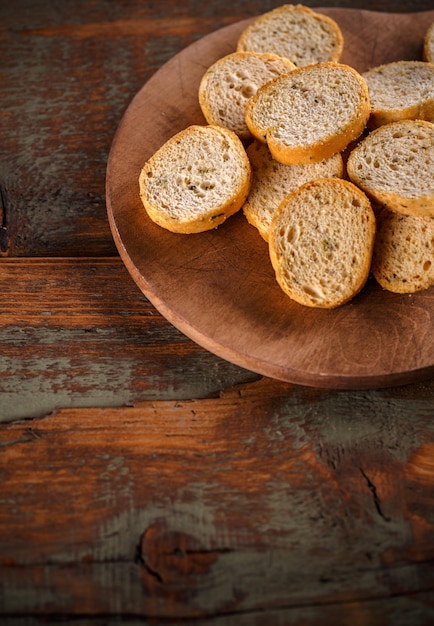 Tranches de biscottes croustillantes