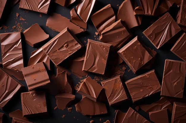 Tranches de carré de chocolat Generate Ai