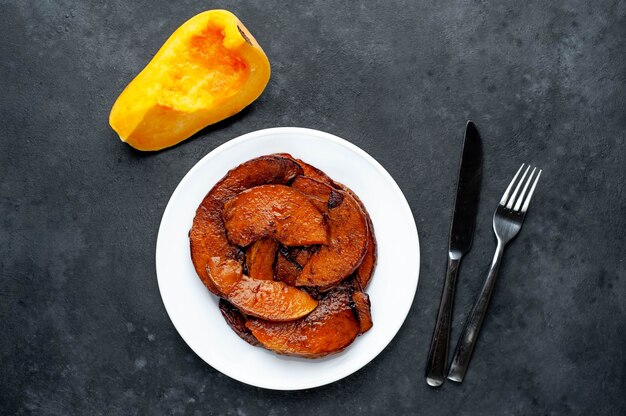 tranches de citrouille frites