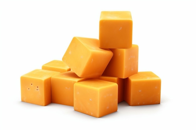 tranches de fromage illustration vectorielle réaliste 3d