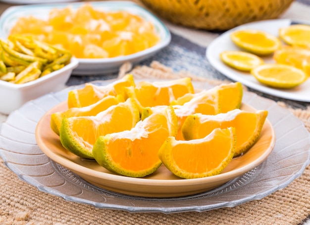 Tranches De Fruits D&#39;Orange Frais