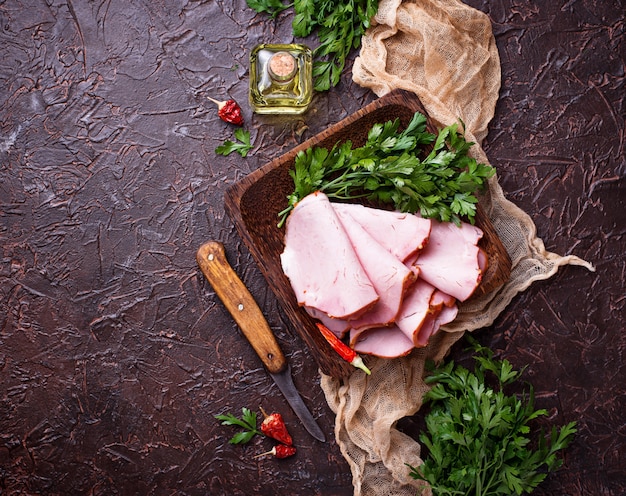 Tranches de jambon aux épices