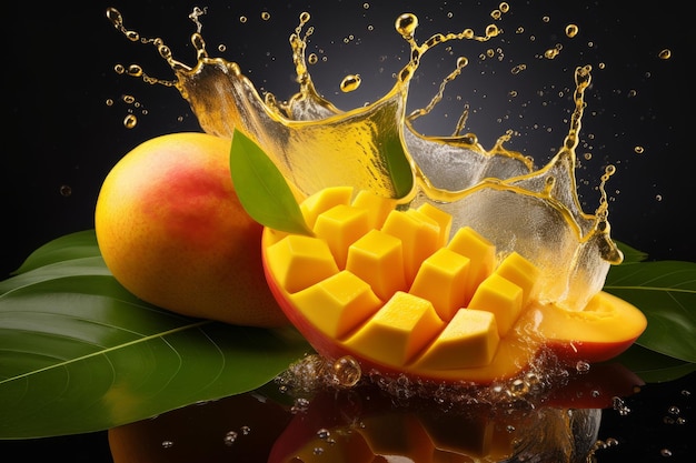 Tranches de mangue fruit Generate Ai