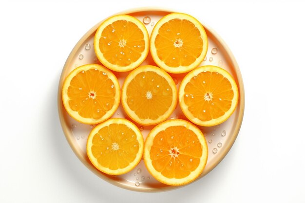 tranches d'orange sur fond orange