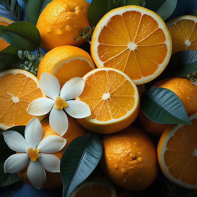 Des tranches d'orange fraîches très savoureuses .