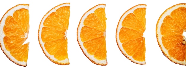 Tranches d'oranges délicieuses bordure de fond comestible
