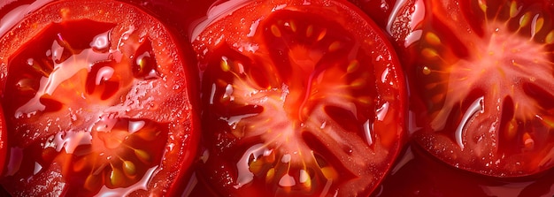 Photo des tranches de tomate dans du ketchup.