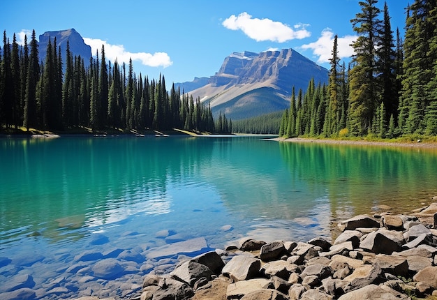 Tranquillité réfléchissante Lac Briesen Parc national Banff