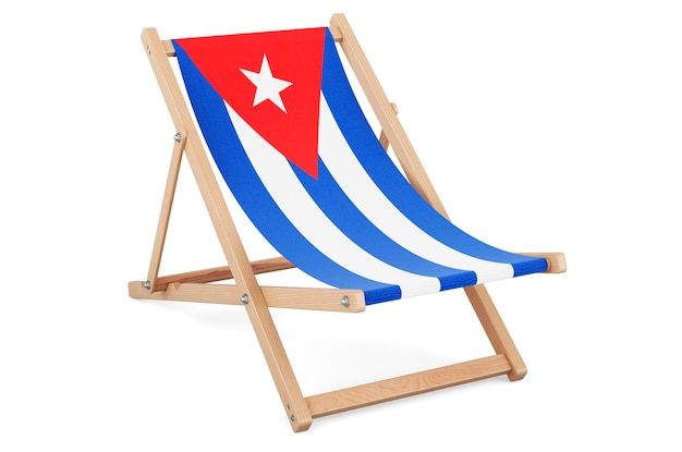 Transat avec drapeau cubain Cuba vacances voyages forfaits voyage concept rendu 3D