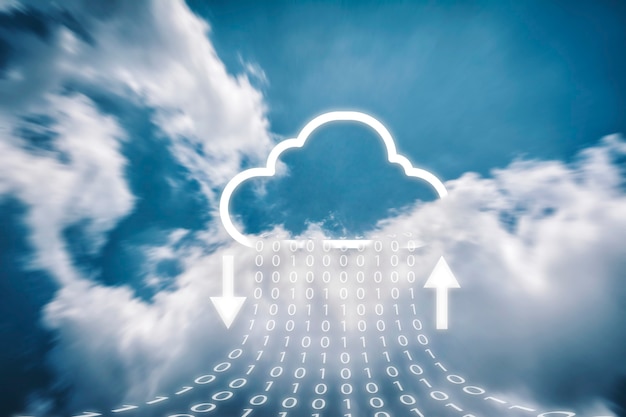 Transfert de stockage de données dans le cloud et sauvegarde dans le cloud.