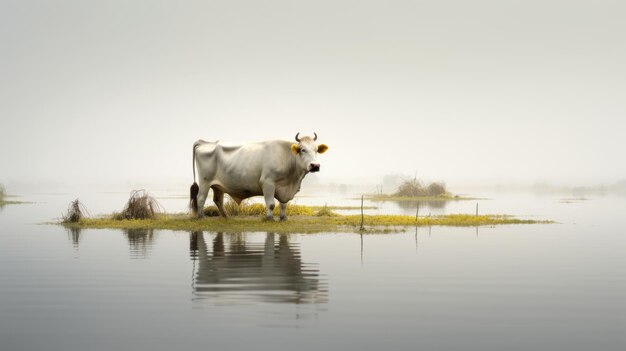 Photo la transparence et l'opacité une vache captivante dans le style de jarek kubicki