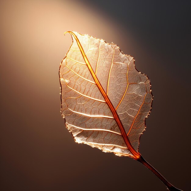 transparence de la vieille feuille sur le rétroéclairage