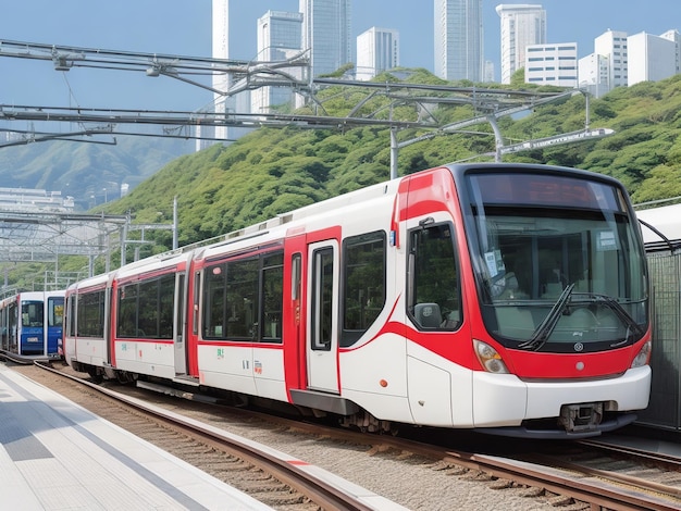 Photo le transport en commun rapide de tokyo