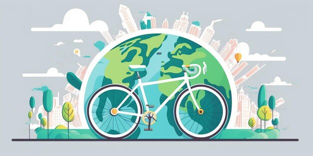 Transport durable et participation à travers des illustrations créatives lors de la Journée mondiale du vélo