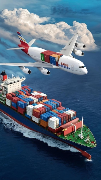 Transport et logistique de navires porte-conteneurs et d'avions de fret