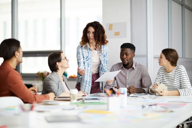 Travail d'équipe commerciale