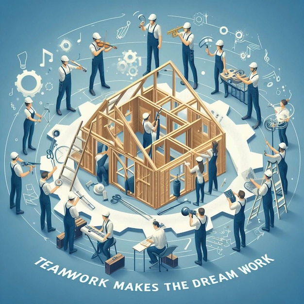 Le travail d'équipe fait fonctionner le rêve Comment capturer une collaboration homogène en action