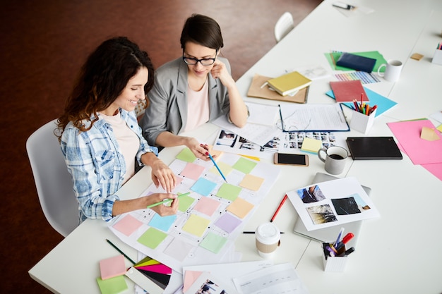 Travail de planification des femmes contemporaines