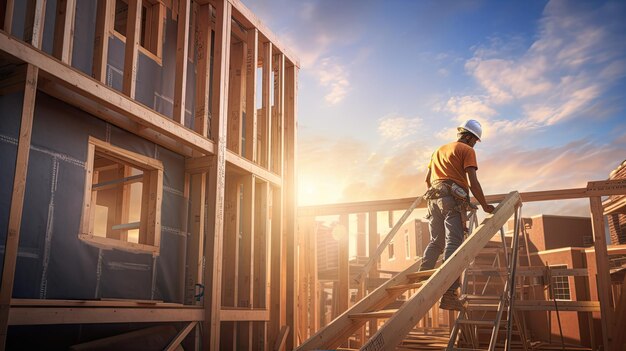 Travailleur constructeur de maisons