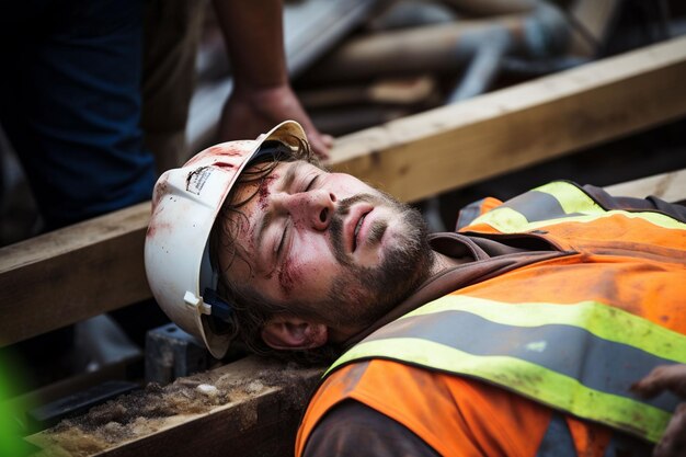 Travailleur de la construction blessé au travail