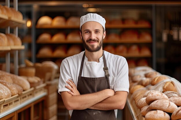 Travailleur dans une boulangerie