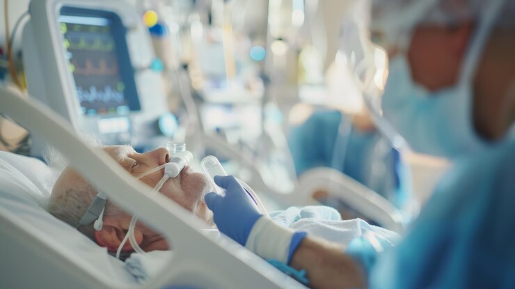 Photo travailleur sanitaire mesurant les niveaux d'oxygène des patients