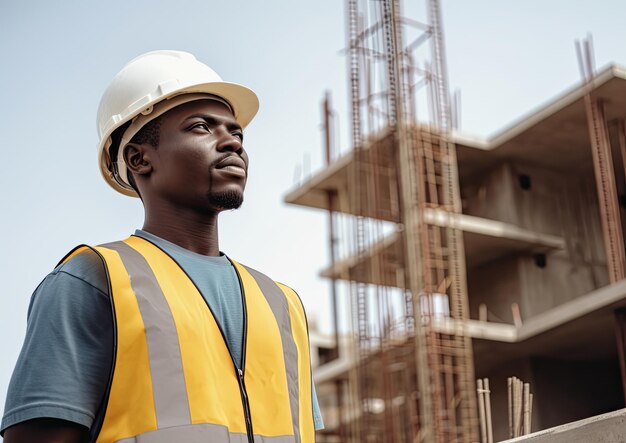 Travailleurs de la construction travaillant sur un chantier de construction