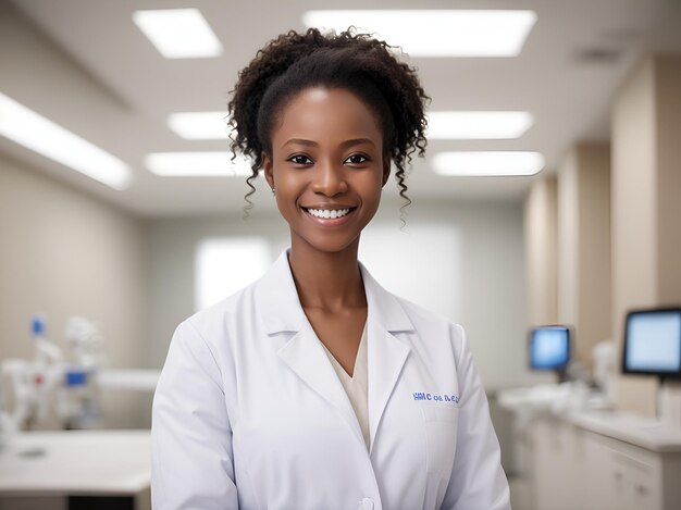 Travailleuse de santé afro-américaine Docteur professionnel de la santé