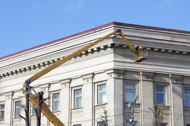 Travaux de construction en haute altitude