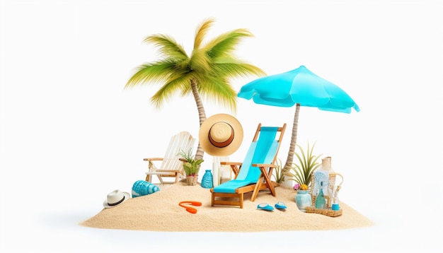 Travel Vacation Beach lifestyle détente aventure coucher de soleil sur la mer de noix de coco sable
