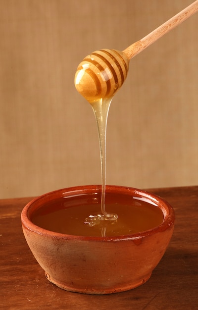 Trempette À Miel En Bois