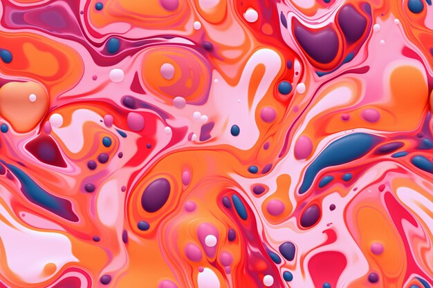 Trendy Liquid Seamless Pattern Ai génératif