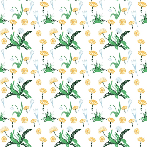 Trendy Seamless Floral Pattern en vecteur