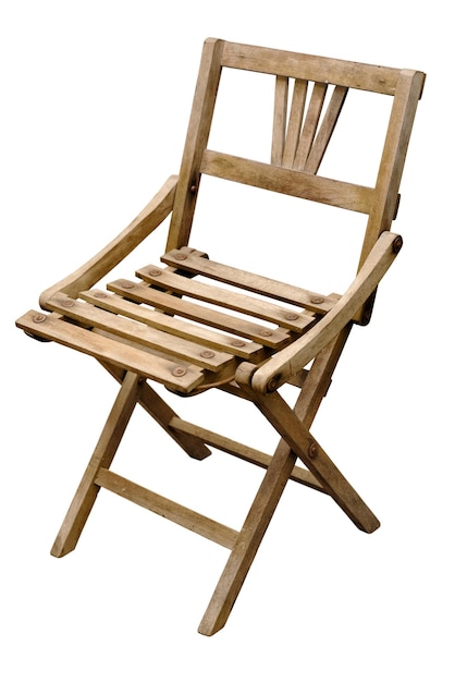 Très ancienne chaise pliante en bois