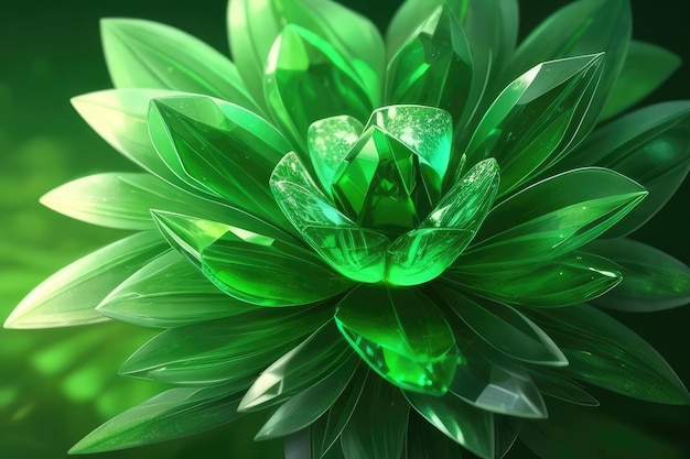 Une très belle fleur verte