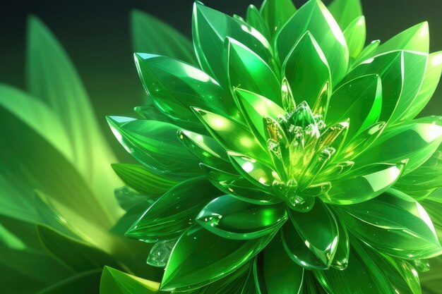 Une très belle fleur verte