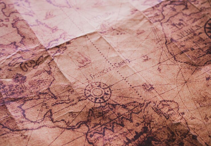 Très vieille carte du monde vintage