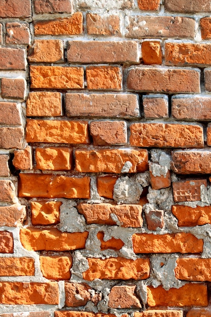 Très vieux mur de briques