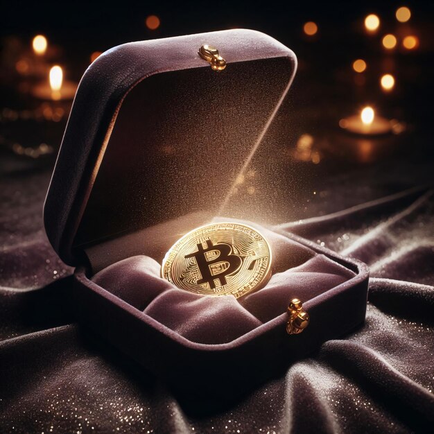 Photo le trésor précieux de bitcoin