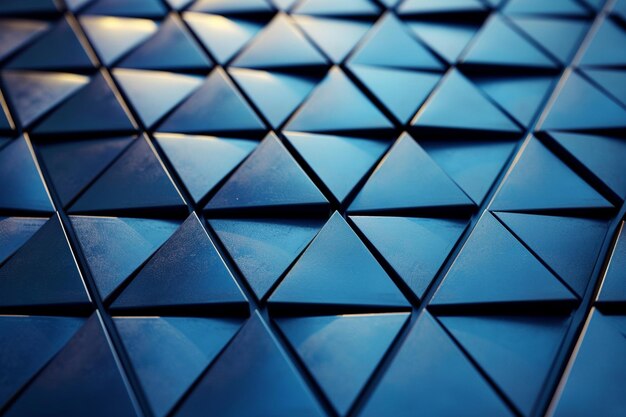 Triangle bleu forme une grille de mosaïque géométrique polygonale abstraite et fond de vagues ar c
