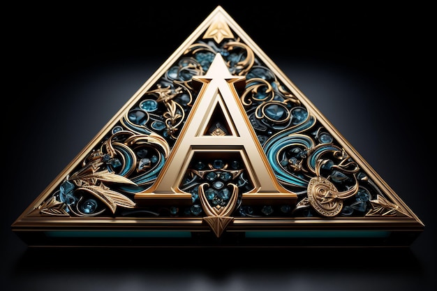 un triangle avec une lettre au milieu