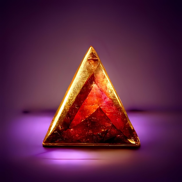 Triangle d'or sur fond violet