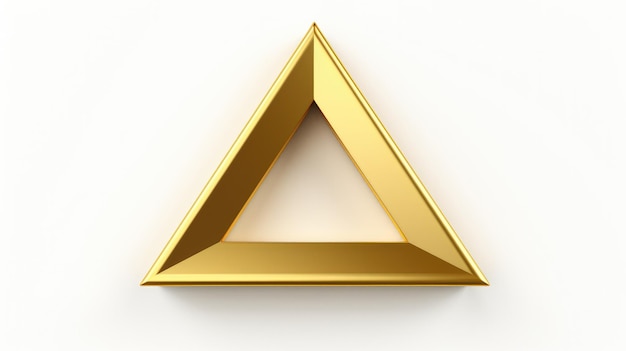 un triangle en or et portant un triangle.