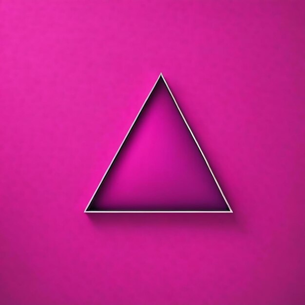 Triangle violet sur un fond rose choquant