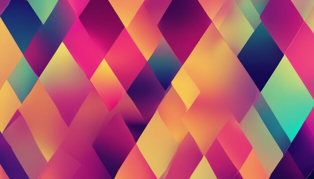 Photo des triangles colorés dans une rangée.