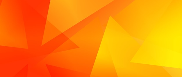 Triangles transparents se chevauchant sur un fond orange et jaune