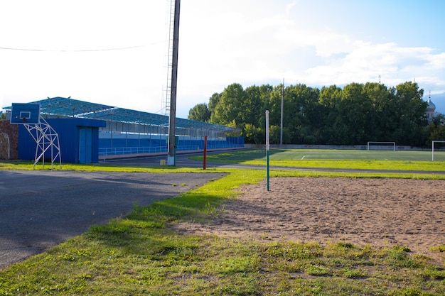 Tribunes sportives au stade Aire de jeux dans une installation sportive