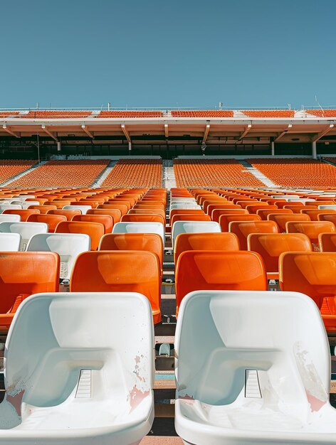 Tribunes vides d'un stade de sport